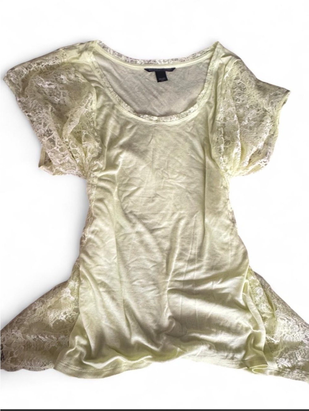 vintage victoria secret butter yellow lace top